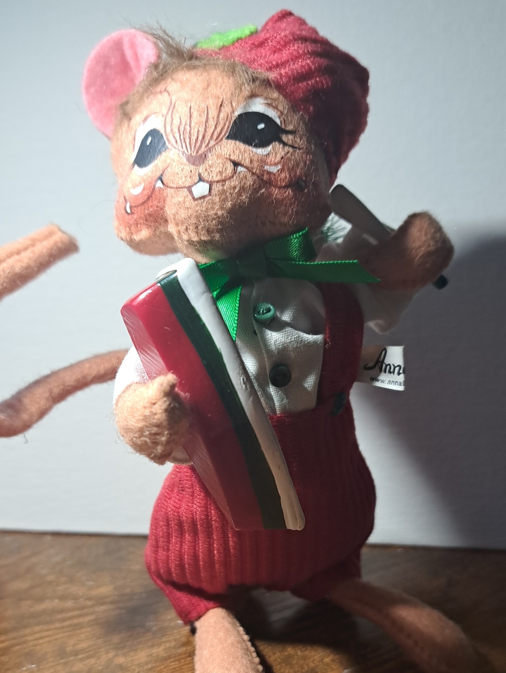 Annalee Red and Green Mouse Elf Holiday Figurine